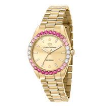 Load image into Gallery viewer, Chiara Ferragni Everyday Pink Zircon 34mm Gold Watch