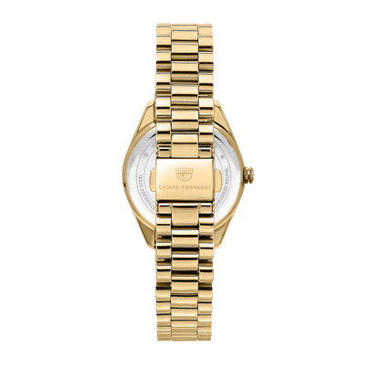 Chiara Ferragni Everyday Pink Zircon 34mm Gold Watch