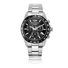 Load image into Gallery viewer, Philip Caribe Swiss Made Black Stainless Steel Bracelet Chronograph