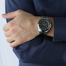 Load image into Gallery viewer, Philip Caribe Swiss Made Black Stainless Steel Bracelet Chronograph