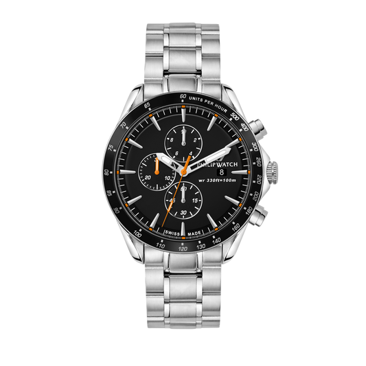 Philip Watch Swiss Made Blaze Black 44mm Chronograph