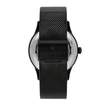 Load image into Gallery viewer, Maserati Ricordo 42mm Automatic Black Mesh Watch