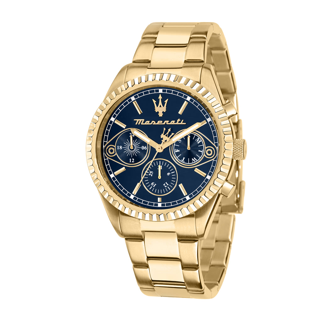 Maserati Competizione 43mm Multifunction Gold Chronograph