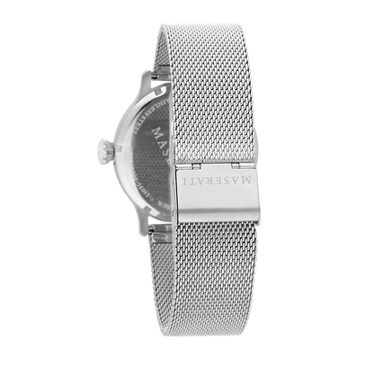 Maserati Epoca 42mm Blue Dial Steel Mesh Watch