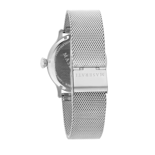 Maserati Epoca 42mm Blue Dial Steel Mesh Watch