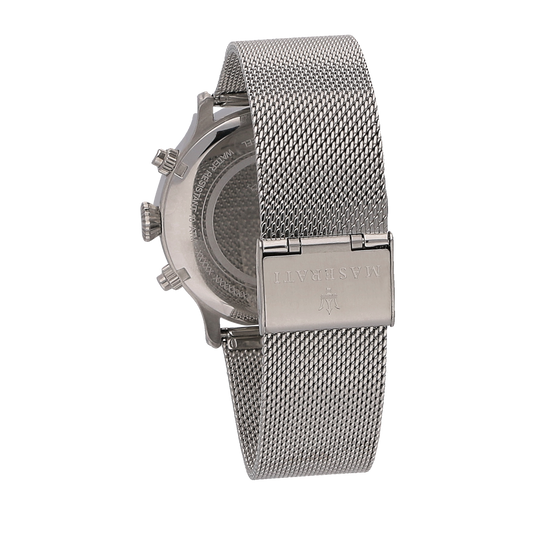 Maserati Epoca 42mm Blue Dial SIlver Mesh Watch