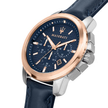 Load image into Gallery viewer, Maserati Successo Navy Blue Chronograph