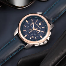 Load image into Gallery viewer, Maserati Successo Navy Blue Chronograph