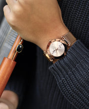 Load image into Gallery viewer, JDM Coupole Rose Gold Mesh Watch