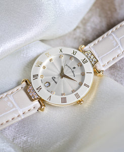 JDM Coupole Fashion Gold White Watch