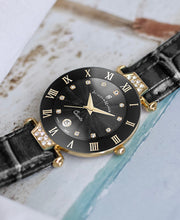 Load image into Gallery viewer, JDM Coupole Fashion Gold Black Watch