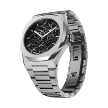 Load image into Gallery viewer, D1 Milano Silver Skeleton Automatic Watch