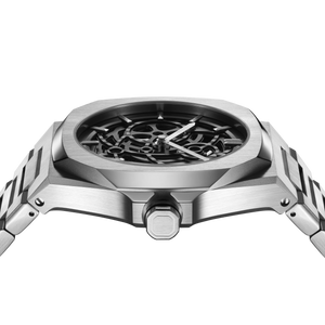 D1 Milano Silver Skeleton Automatic Watch