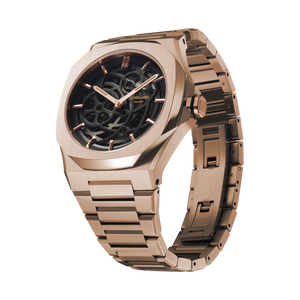 D1 Milano Rose Gold Skeleton Automatic Watch