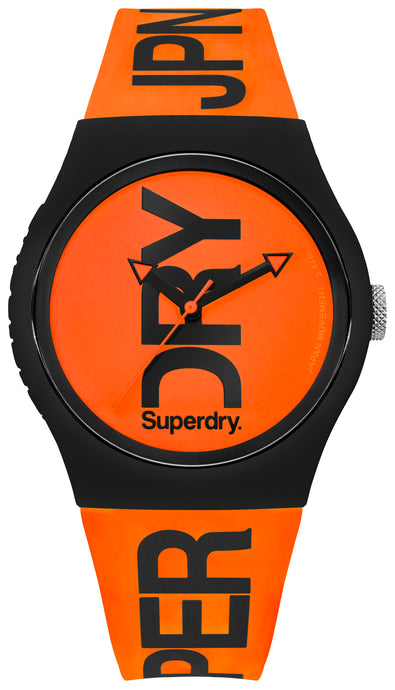 Superdry Orange Dial Orange Silicone Strap Watch