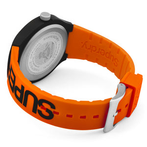 Superdry Orange Dial Orange Silicone Strap Watch