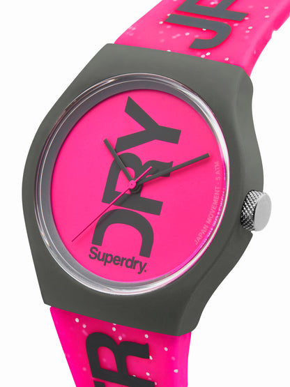 Superdry Glitter Pink Watch