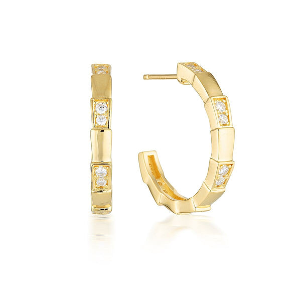 GEORGINI EMILIO VEGA GOLD HOOP EARRINGS