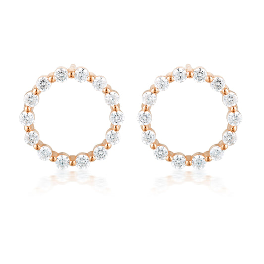 SMALL CIRCLE OF LIFE EARRING - ROSE GOLD