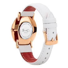 Load image into Gallery viewer, Rose &amp; Coy Pinnacle Ultra Slim 40mm Rose Gold | White Leather Watch