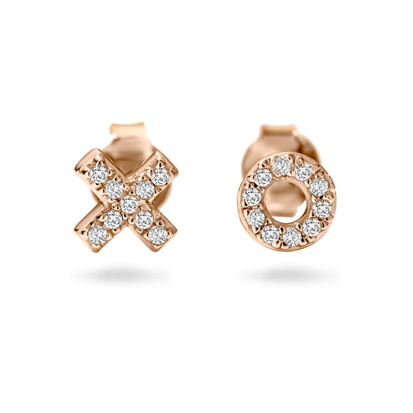 KISS HUG ROSE GOLD STUD