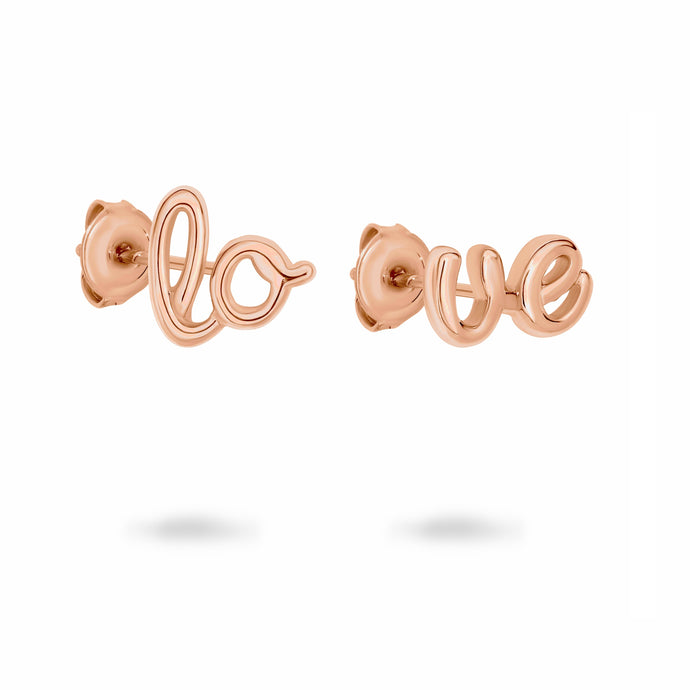 LOVE ROSE GOLD EARRING