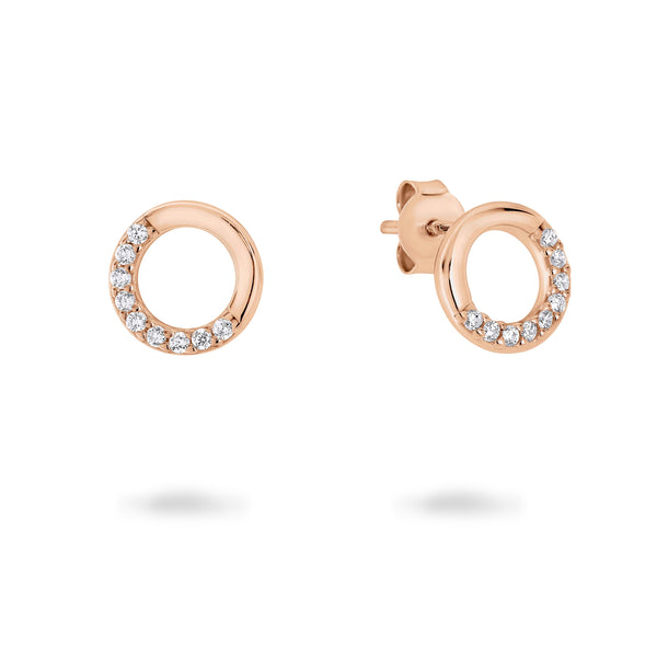 GEO ROSE GOLD EARRING