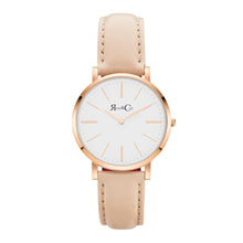 Load image into Gallery viewer, Rose &amp; Coy Mini Pinnacle Ultra Slim 34mm Rose Gold | Peach Leather Watch