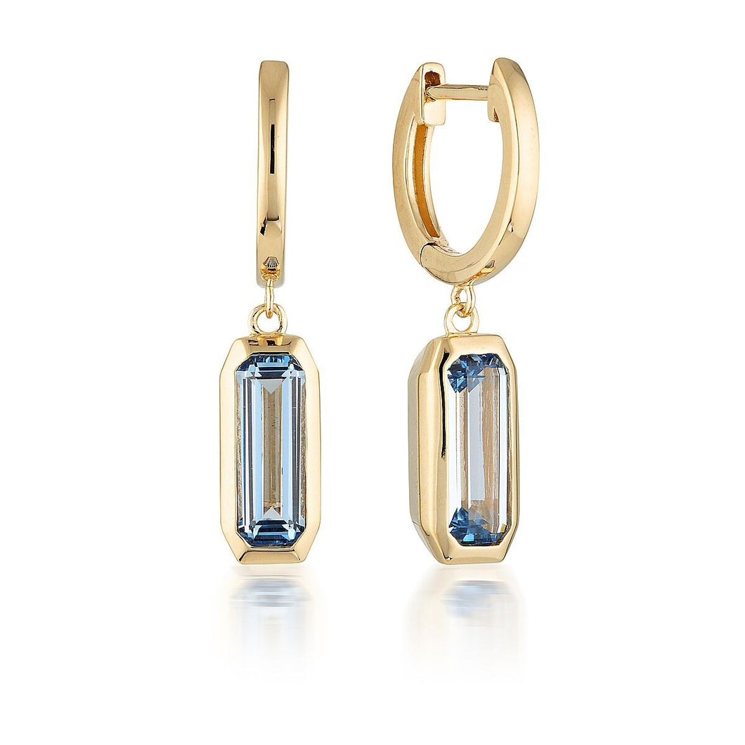 GEORGINI EMILIO BLUE TOPAZ DROP EARRINGS