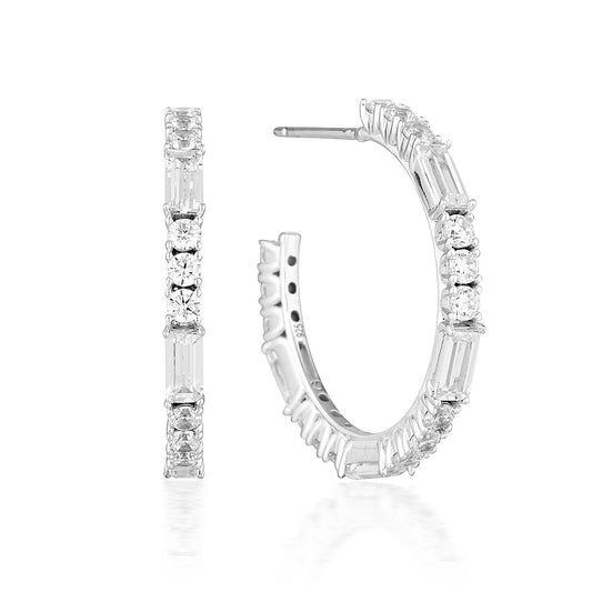 IRINA MEDIUM SILVER HOOP