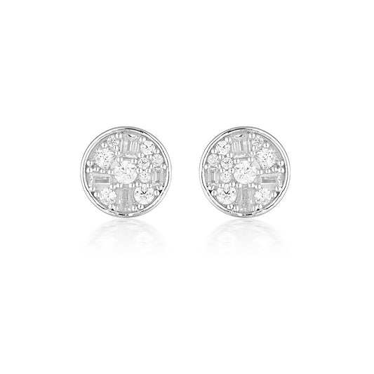 MINI MOSAIC SILVER EARRINGS