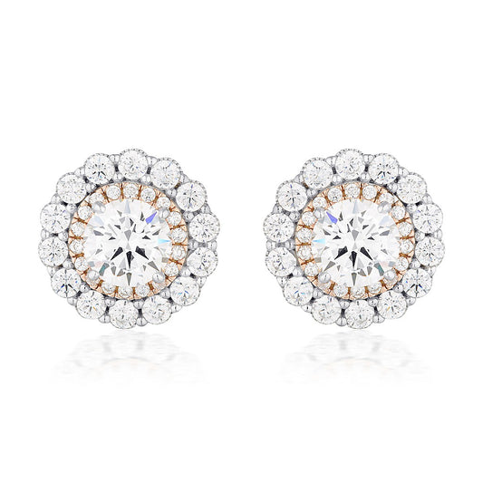 MIRANNA DOUBLE HALO STUD EARRING
