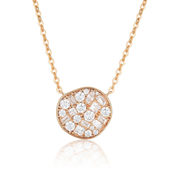 GEORGINI FILI LARGE MOSAIC ROSE GOLD PENDANT