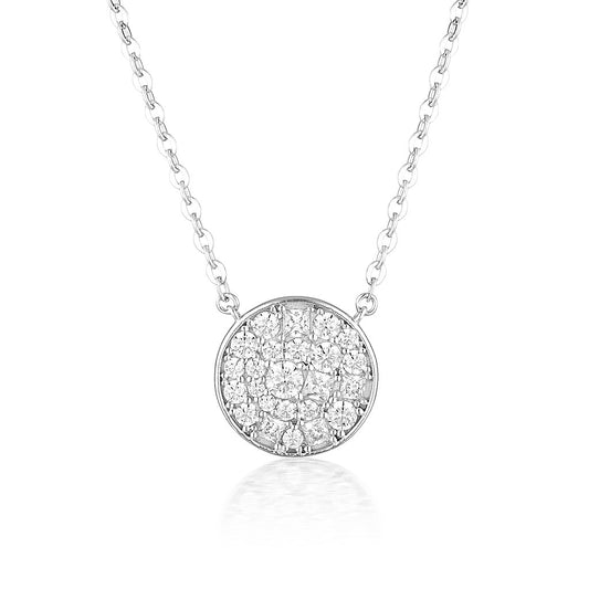 MOSAIC DISC SILVER PENDANT