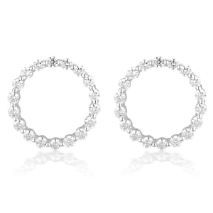 LARGE CIRCLE OF LIFE EARRING - SILVER