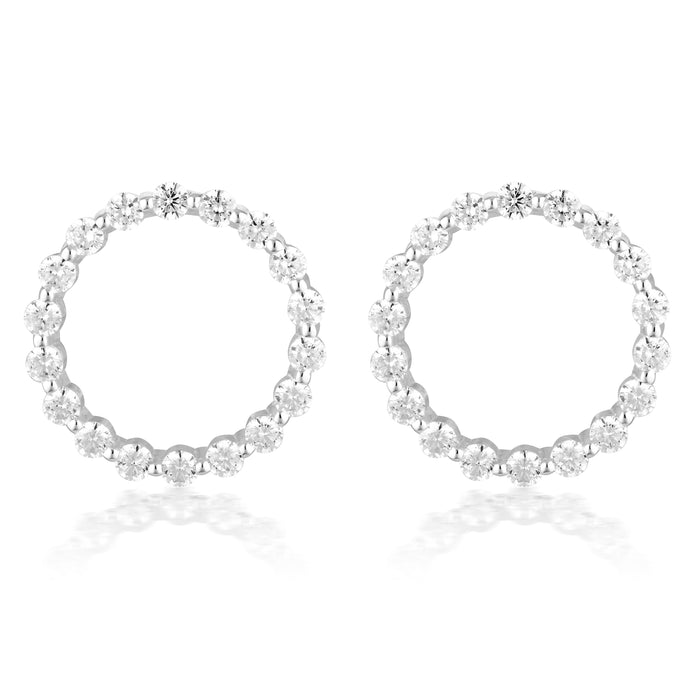 LARGE CIRCLE OF LIFE EARRING - SILVER