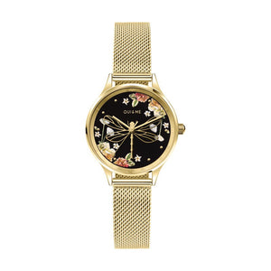 Oui Me Minette Dragonfly Gold Mesh Watch Wotch Boutique