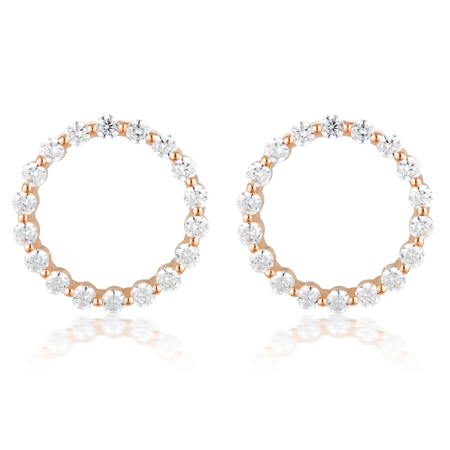 LARGE CIRCLE OF LIFE EARRING - ROSE GOLD