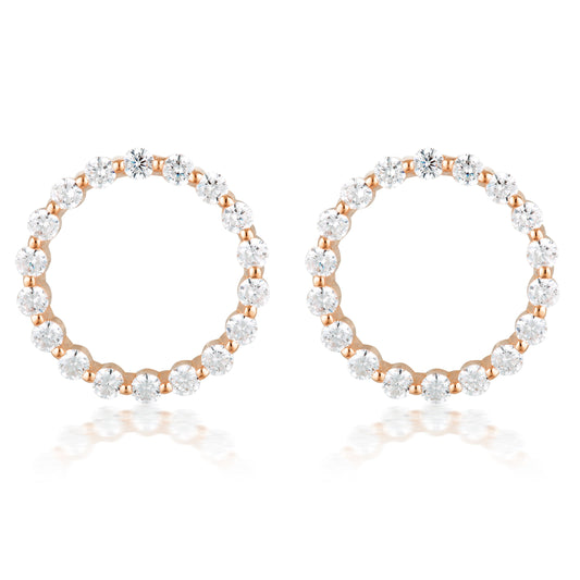 LARGE CIRCLE OF LIFE EARRING - ROSE GOLD