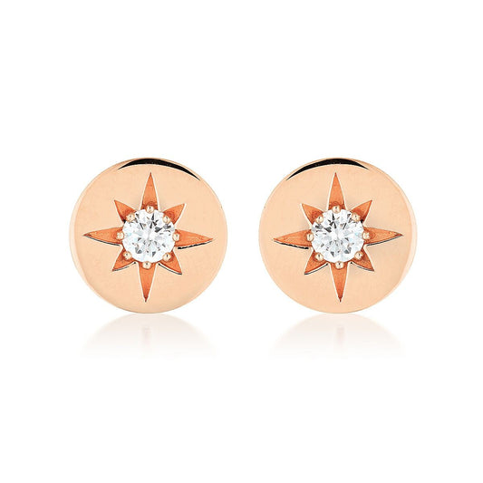 STELLAR LIGHTS ROSE GOLD STUD EARRINGS