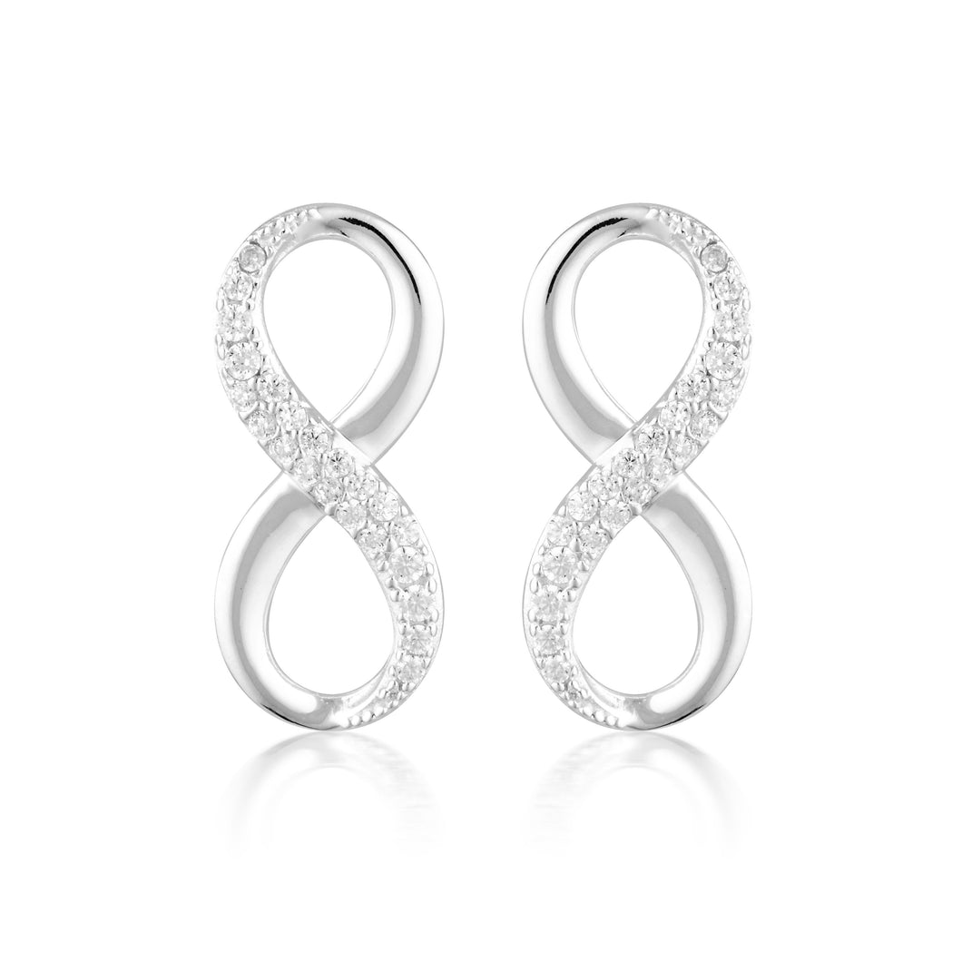 FOREVER INFINTY EARRINGS - SILVER