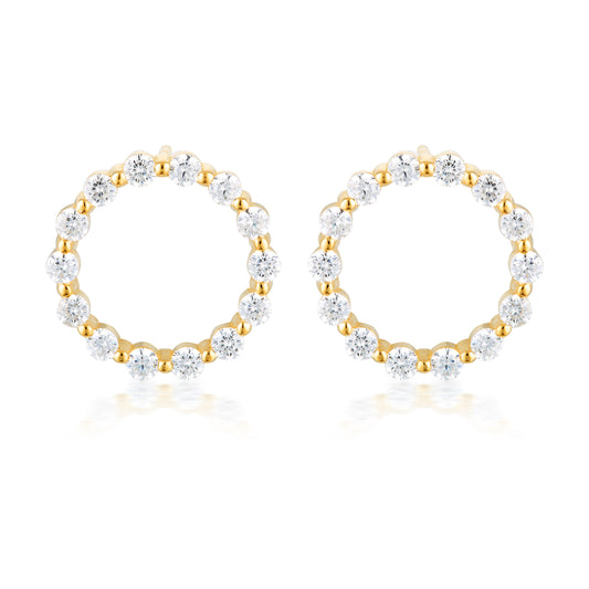 SMALL CIRCLE OF LIFE EARRING - GOLD